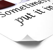 Ik hou van koken met wijn - zelfs in voedsel foto afdruk (Hoek)