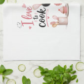Ik hou van koken Pinguïn Keukendoek Theedoek (Gevouwen)
