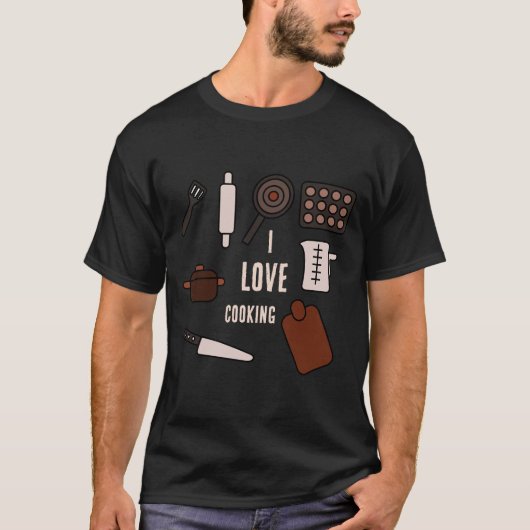 Ik hou van koken t-shirt (Voorkant)