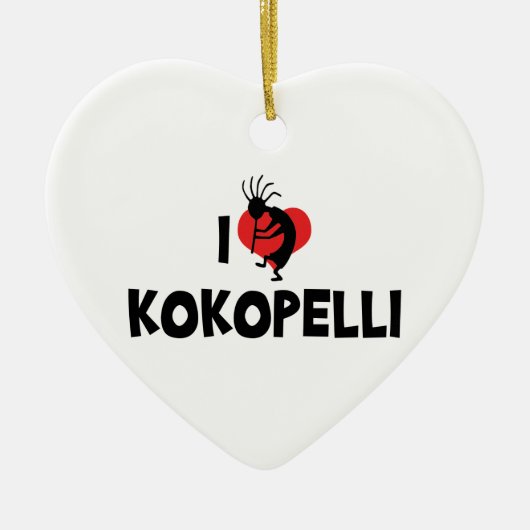 Ik hou van Kokopelli Ornament (Voorkant)