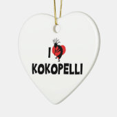 Ik hou van Kokopelli Ornament (Links)