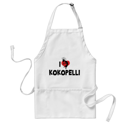 Ik hou van Kokopelli Standaard Schort (Voorkant)