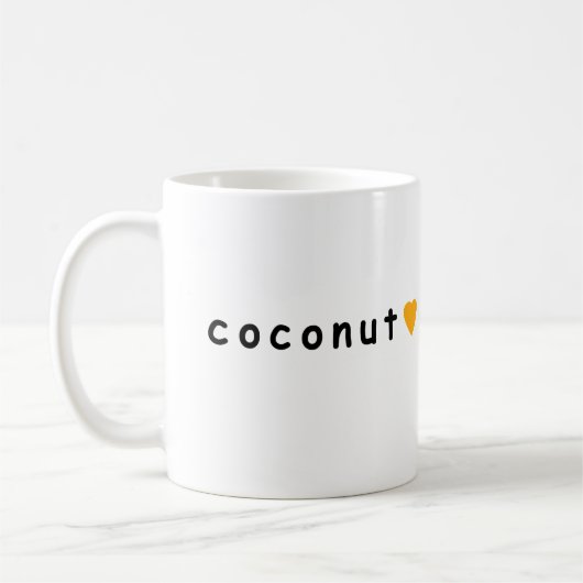 Ik hou van kokosnoot koffiemok (Links)