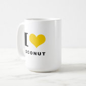 Ik hou van kokosnoot koffiemok (Voorkant links)