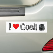 Ik hou van kolen! - Coal supporter bumper sticker (Op auto)