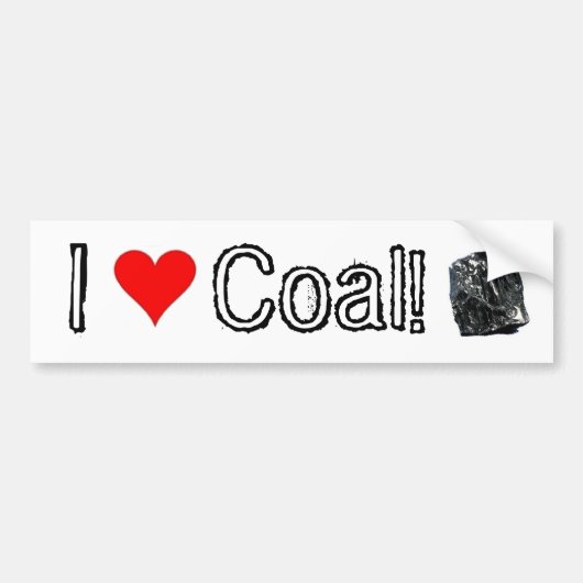 Ik hou van kolen! - Coal supporter bumper sticker (Voorkant)