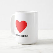 Ik hou van kolibrie  koffiemok (Voorkant links)