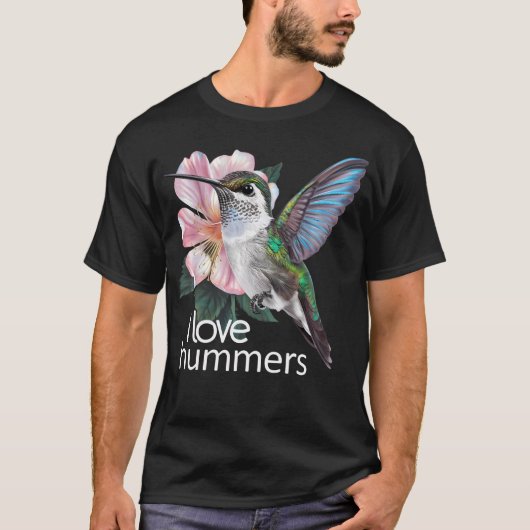 Ik hou van kolibries Hummingbird T-shirt (Voorkant)