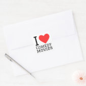 Ik hou van komische films vierkante sticker (Envelop)