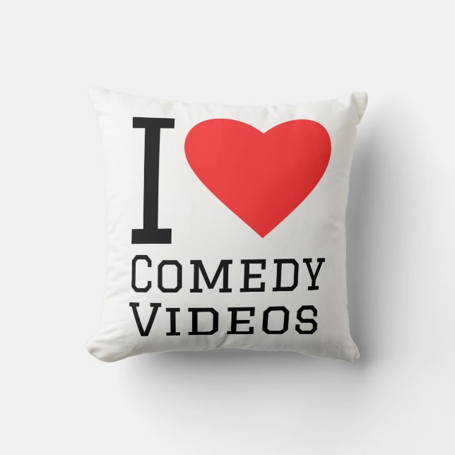 ik hou van komische video's kussen (Voorkant)