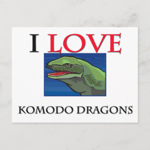 Ik hou van Komodo Dragons Briefkaart