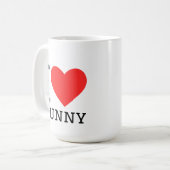 Ik hou van konijn koffiemok (Voorkant links)