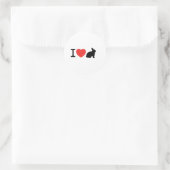 Ik hou van konijntjes ronde sticker (Tas)