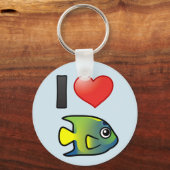Ik hou van koningin Angelfish Sleutelhanger (Voorkant)