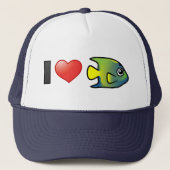 Ik hou van koningin Angelfish Trucker Pet (Voorkant)