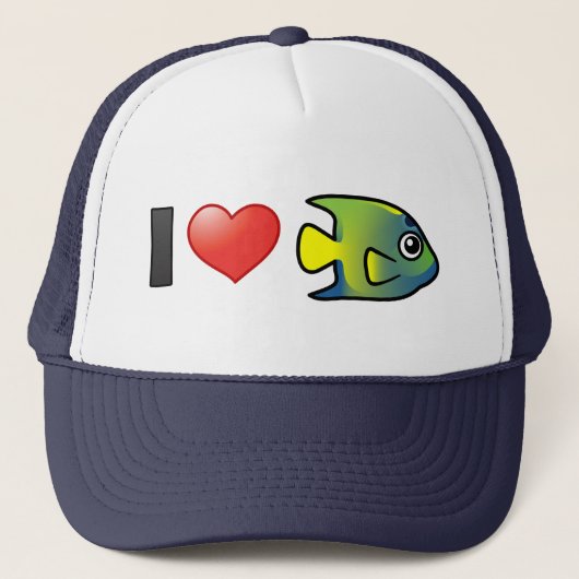 Ik hou van koningin Angelfish Trucker Pet (Voorkant)