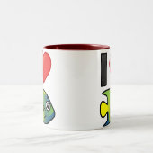 Ik hou van koningin Angelfish Tweekleurige Koffiemok (Center)