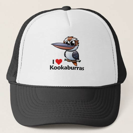 Ik hou van Kookaburras Trucker Pet (Voorkant)