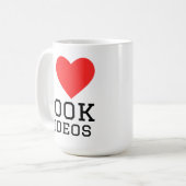 Ik hou van kookvideo's koffiemok (Voorkant links)