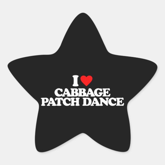 IK HOU VAN KOOL PATCH DANCE STER STICKER (Voorkant)