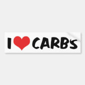 Ik hou van Koolhydraten Bumpersticker (Voorkant)