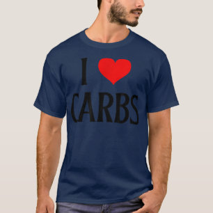 Ik hou van koolhydraten ik hartkrabben Funny Carb  T-shirt