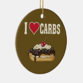 Ik hou van koolhydraten keramisch ornament (Rechts)