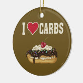 Ik hou van koolhydraten keramisch ornament (Links)