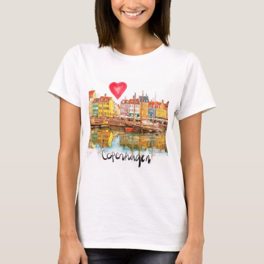 Ik hou van Kopenhagen T-shirt (Voorkant)