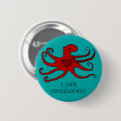 Ik hou van koppotigen ronde button 5,7 cm (Voorkant /achterkant)