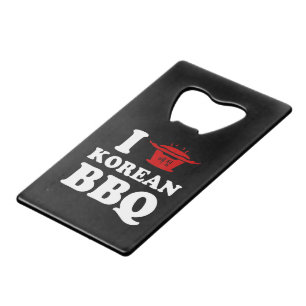 Ik hou van Koreaans BBQ (고기구이) Creditkaart Flessenopener