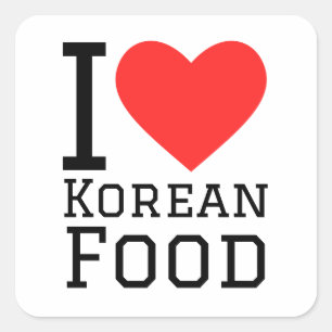 Ik hou van Koreaans eten Vierkante Sticker