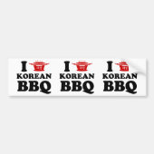 Ik hou van Koreaanse BBQ (고 기 구 이) Bumpersticker (Voorkant)