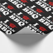 Ik hou van Koreaanse BBQ (고 기 구 이) Cadeaupapier (Hoek)