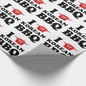 Ik hou van Koreaanse BBQ (고 기 구 이) Cadeaupapier (Hoek)
