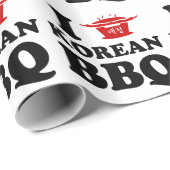 Ik hou van Koreaanse BBQ (고 기 구 이) Cadeaupapier (Rol Hoek)