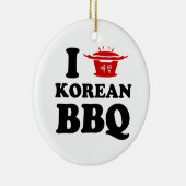 Ik hou van Koreaanse BBQ (고 기 구 이) Keramisch Ornament (Rechts)