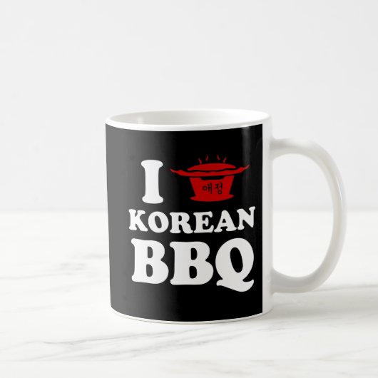 Ik hou van Koreaanse BBQ (고 기 구 이) Koffiemok (Rechts)