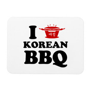 Ik hou van Koreaanse BBQ (고 기 구 이) Magneet