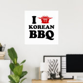 Ik hou van Koreaanse BBQ (고 기 구 이) Poster (Thuiskantoor)
