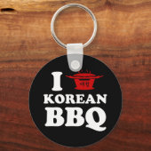 Ik hou van Koreaanse BBQ (고 기 구 이) Sleutelhanger (Voorkant)
