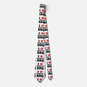 Ik hou van Koreaanse BBQ (고 기 구 이) Stropdas