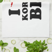 Ik hou van Koreaanse BBQ (고 기 구 이) Theedoek (Gevouwen)