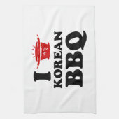Ik hou van Koreaanse BBQ (고 기 구 이) Theedoek (Verticaal)
