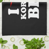 Ik hou van Koreaanse BBQ (고 기 구 이) Theedoek (Gevouwen)