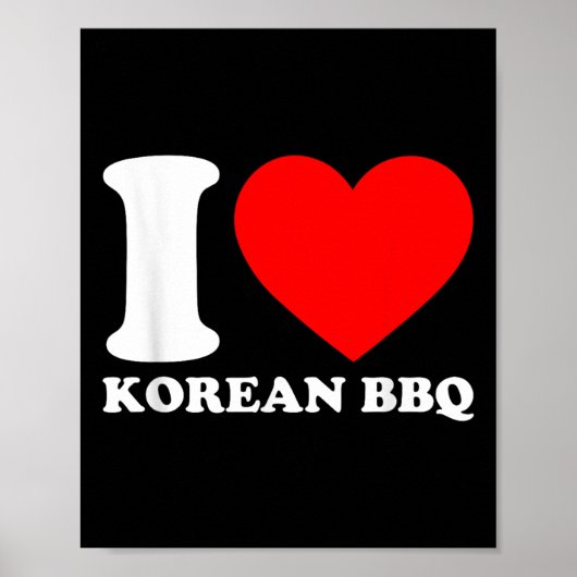 Ik hou van Koreaanse BBQ Poster (Voorkant)