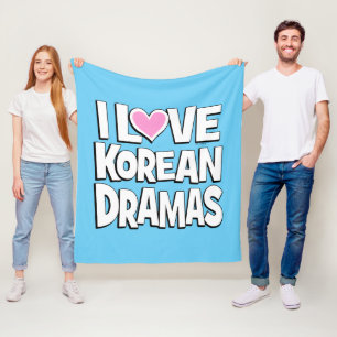 Ik hou van Koreaanse Dramas Fleece Deken