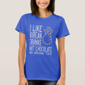 IK HOU VAN KOREAANSE DRAMA'S & HOT CHOCOLATE T-Shi T-shirt (Voorkant)