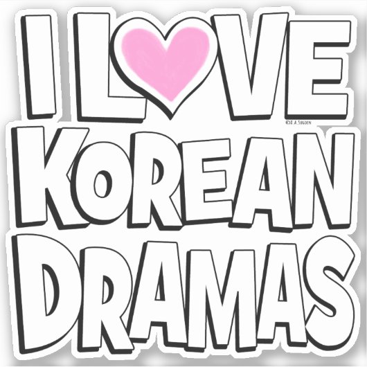 Ik hou van Koreaanse Dramas Sticker (Voorkant)