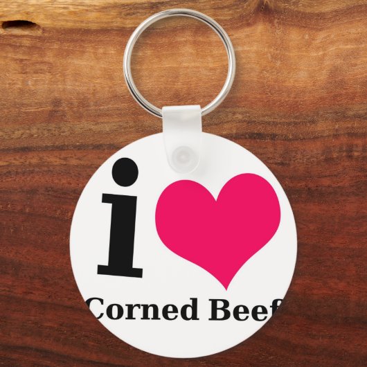 Ik hou van kornvlees sleutelhanger (Voorkant)